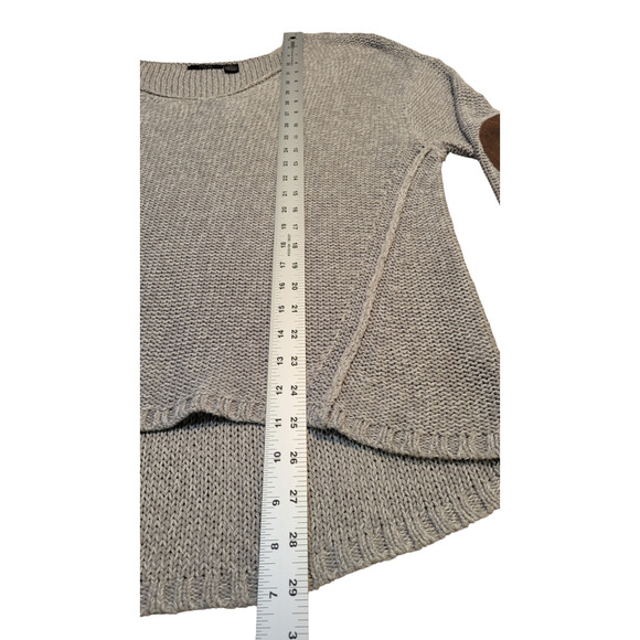 RDI Gray Sweater With Faux Leather‎ Elbow Patches V Neck 1X - Picture 4 of 7